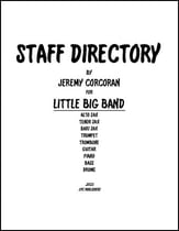 Staff Directory for Little Big Band Jazz Ensemble Scores & Parts sheet music cover